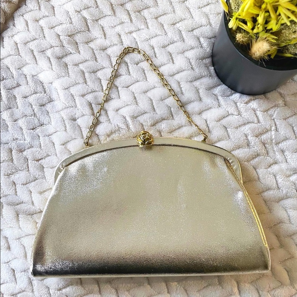 Vintage Admiral 1950s Gold Clutch